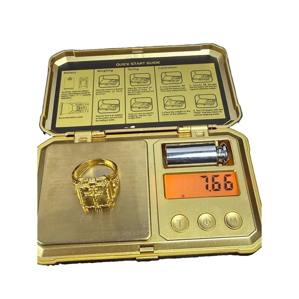 10K Gold Religious Signet Ring